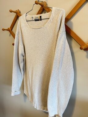 Esprit Cream Scoop Neck Knit Sweater